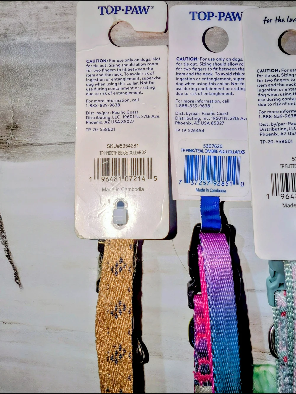 Top Paw X-Small Cat Collars 8-12in - Lot of 5